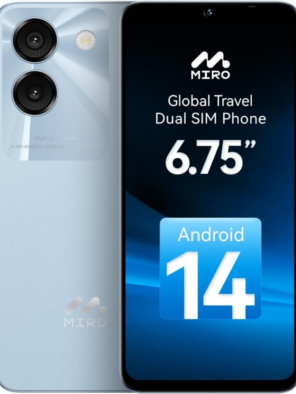 Ultra-Light 6.75" Big Screen Smartphone - 4G, 64GB + 1TB Expandable, Dual